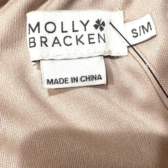 NWOT MOLLY BRACKEN PINK TULLE SKIRT WITH LACE SUSPENDERS MEDIUM - Picture 4 of 4